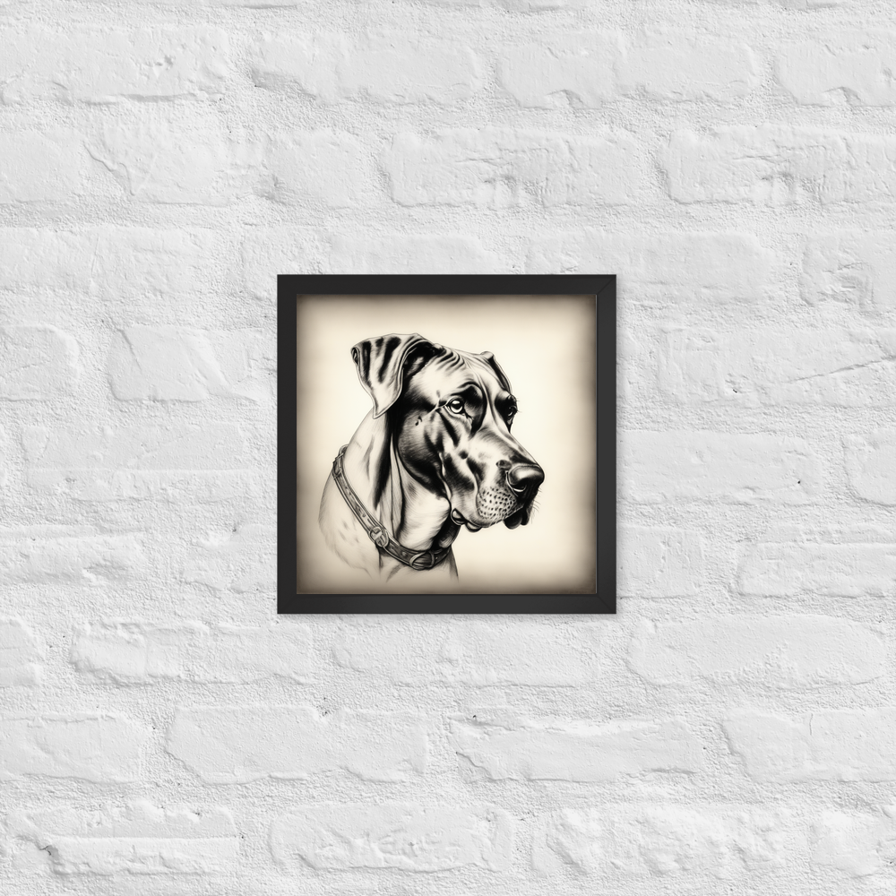 PugMug Custom Great Dane Framed Print