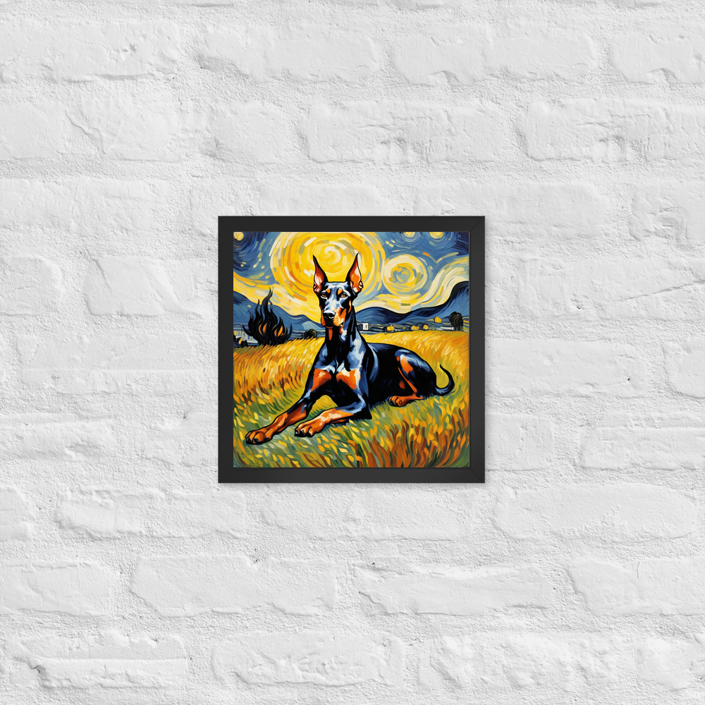 PugMug Custom Doberman Pinscher Framed Print