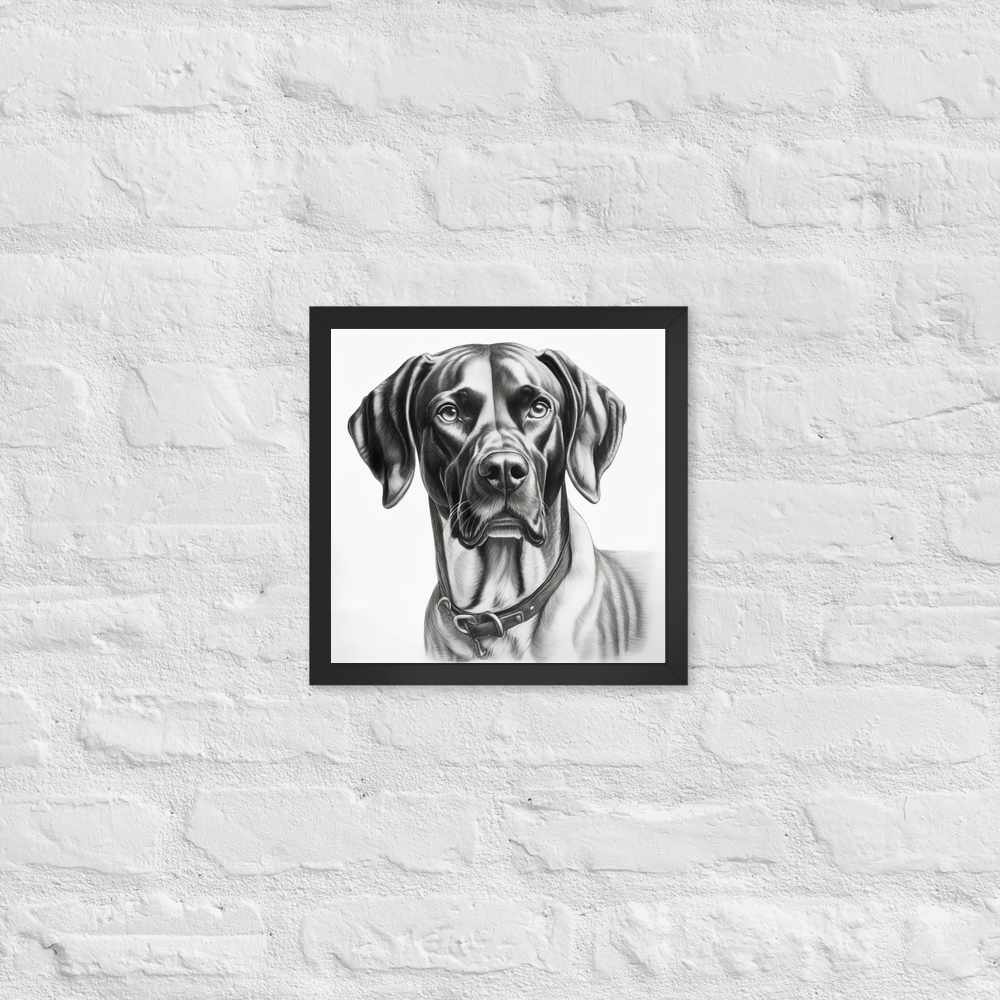 PugMug Custom Pointer Dog Framed Print