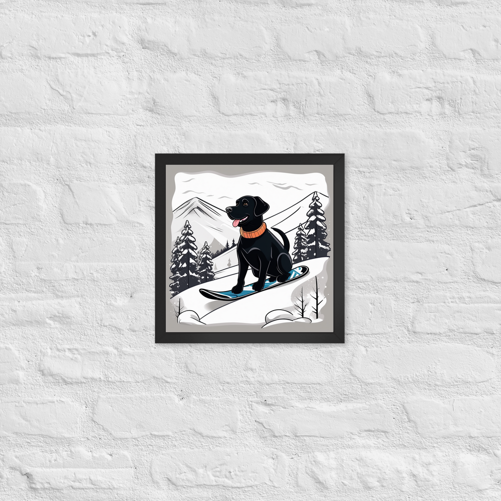PugMug Custom Black Labrador Retriever Framed Print