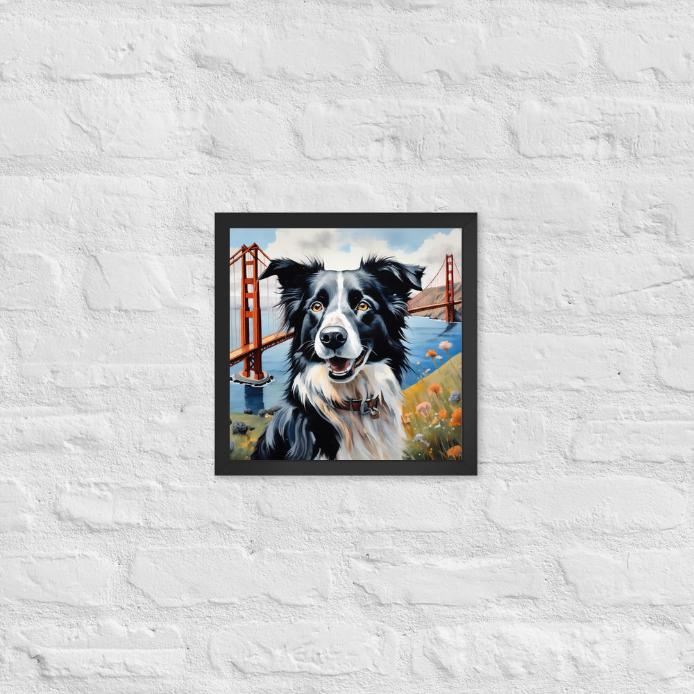 PugMug Custom Border Collie Framed Print