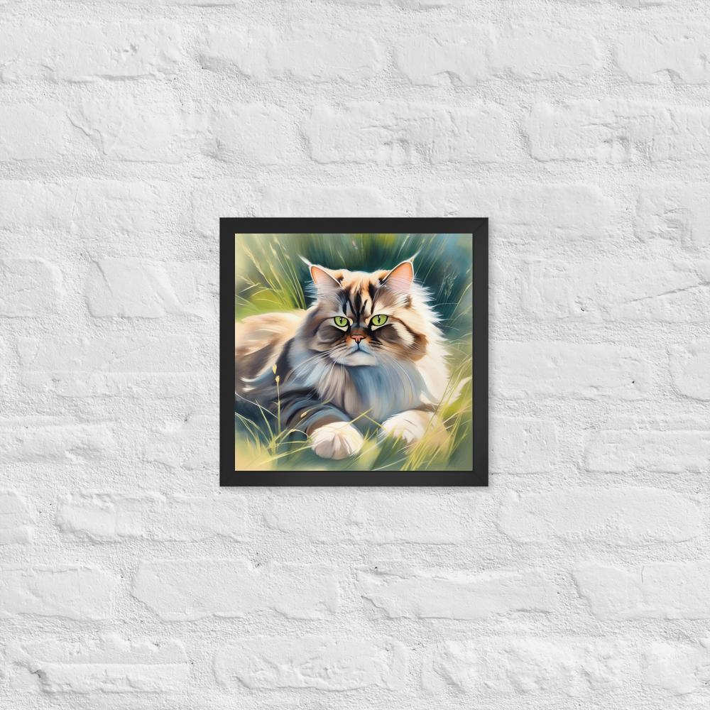 PugMug Custom Tabby Persian Cat Framed Print