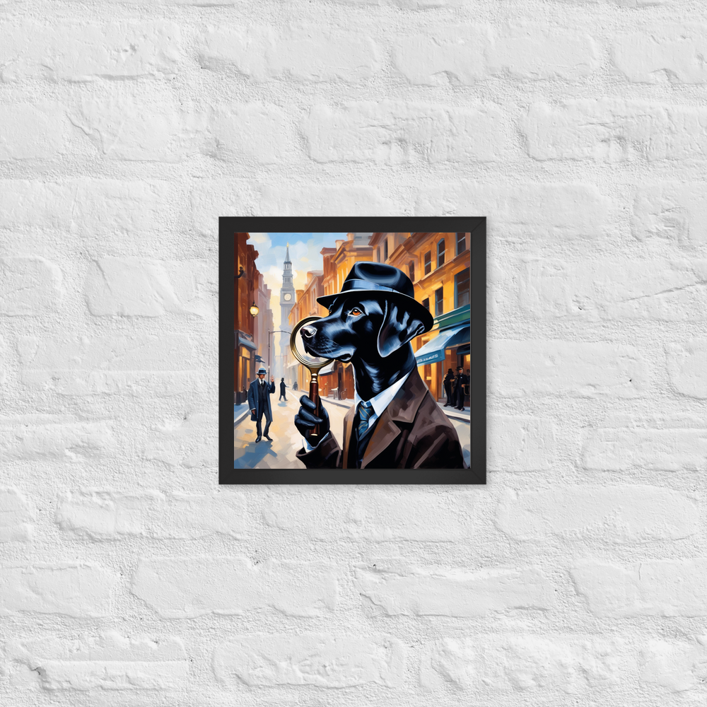 PugMug Custom Black Labrador Retriever Framed Print