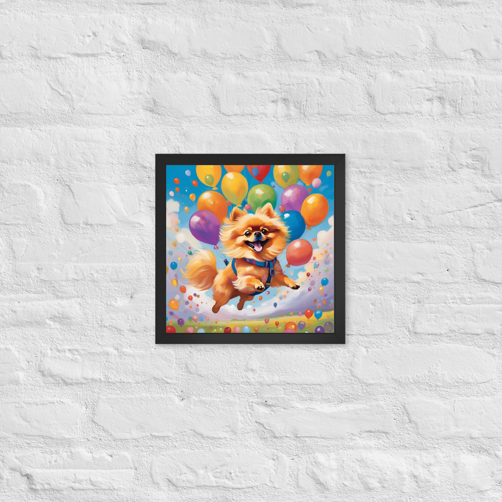 PugMug Custom Tan Pomeranian Framed Print