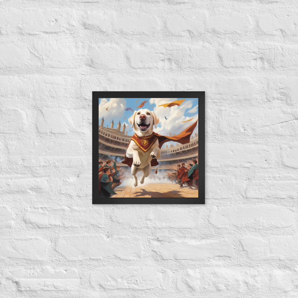 PugMug Custom White Labrador Retriever Framed Print