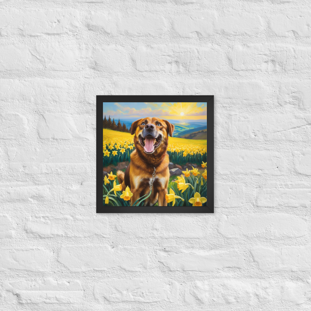 PugMug Custom Blue Framed Print