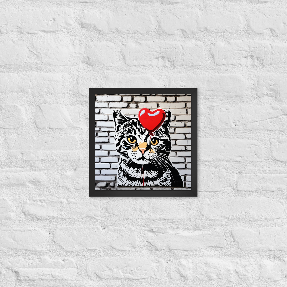 PugMug Custom Tabby Scottish Fold Cat Framed Print