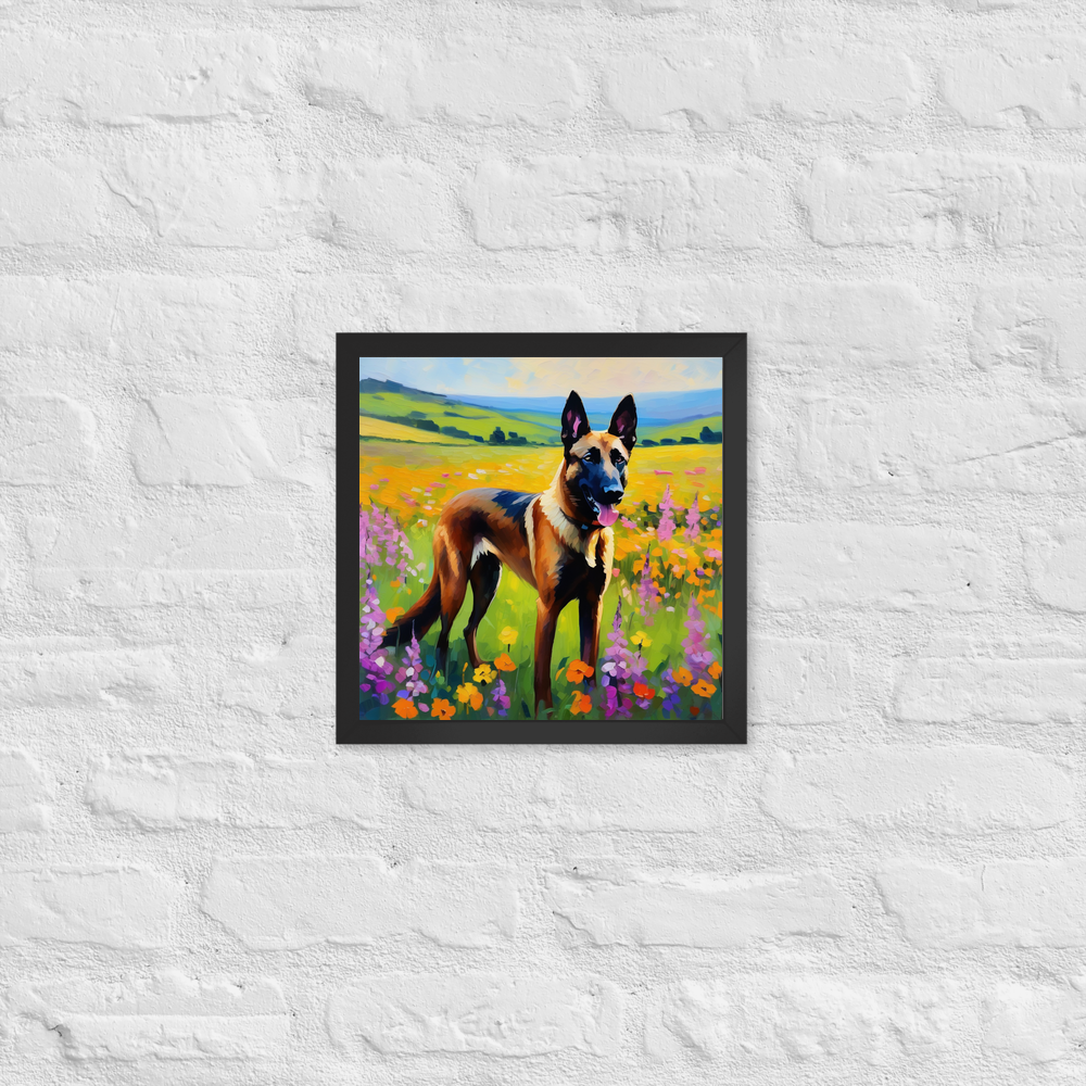 PugMug Custom Belgian Malinois Framed Print