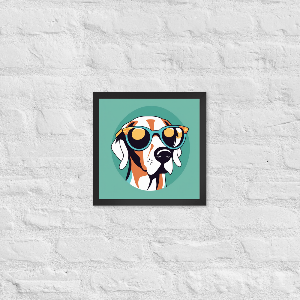 PugMug Custom Pointer Dog Framed Print
