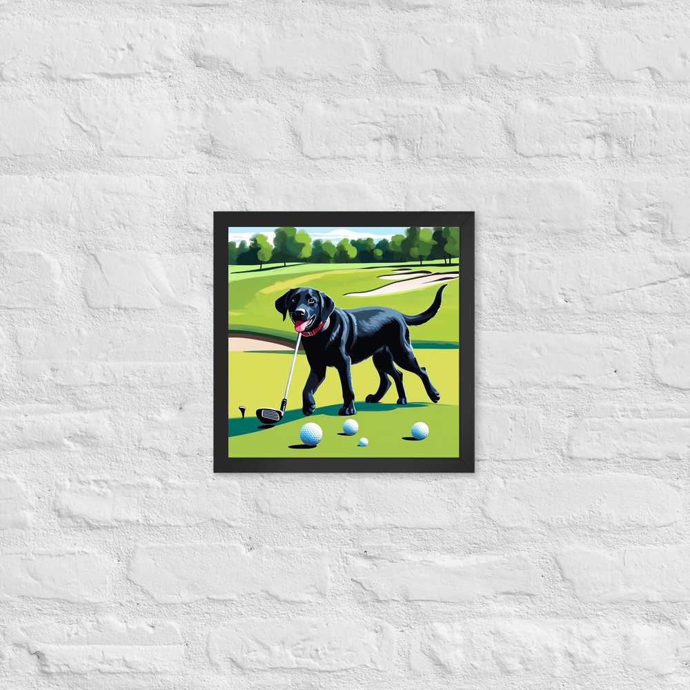 PugMug Custom Black Labrador Retriever Framed Print