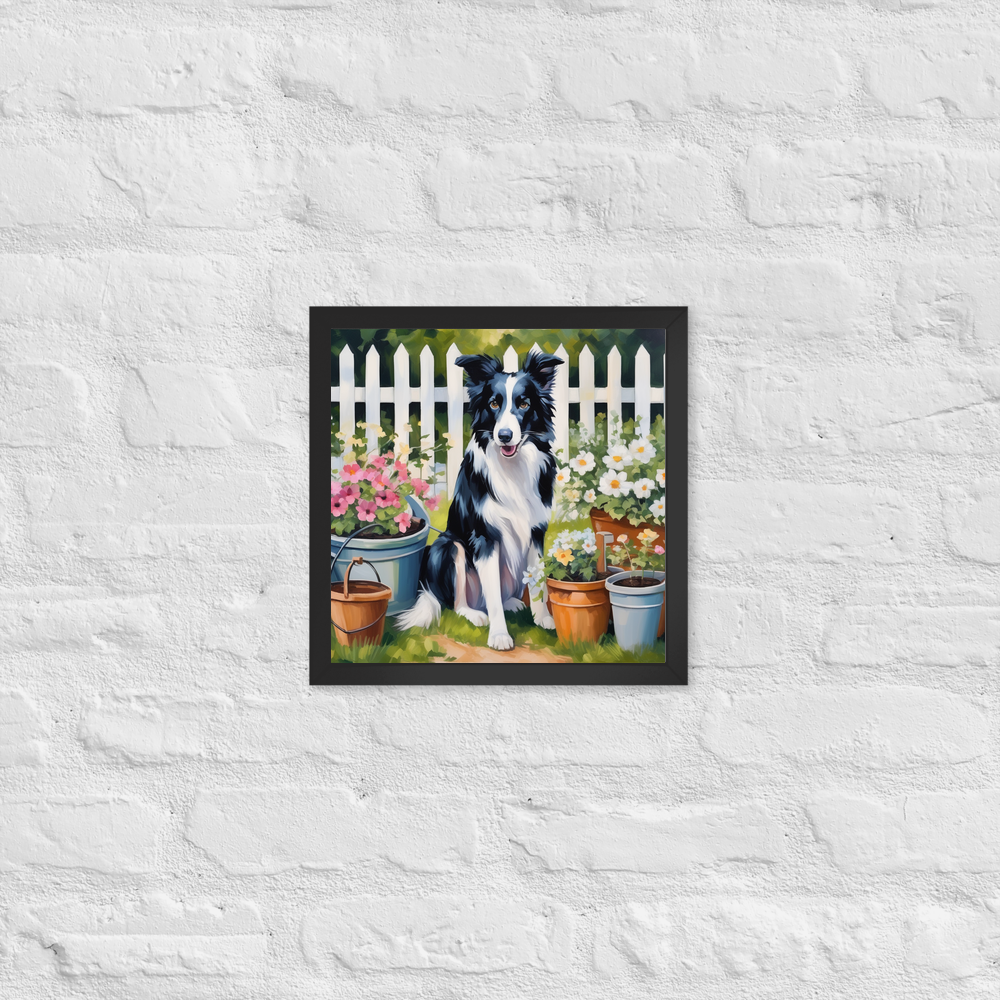 PugMug Custom Border Collie Framed Print