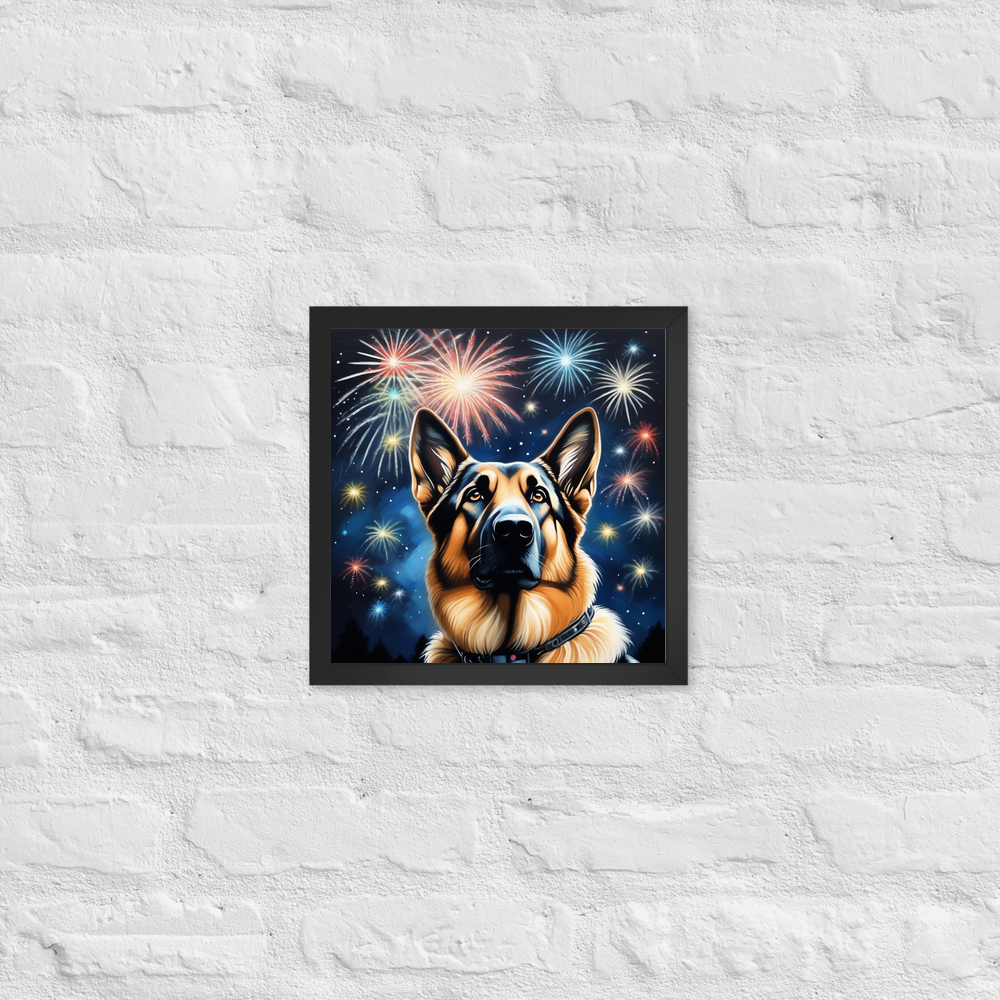 PugMug Custom German Shepherd Dog Framed Print