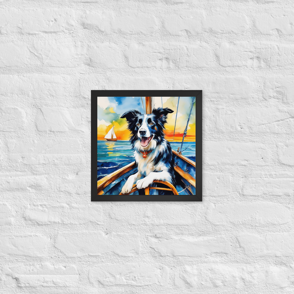 PugMug Custom Border Collie Framed Print