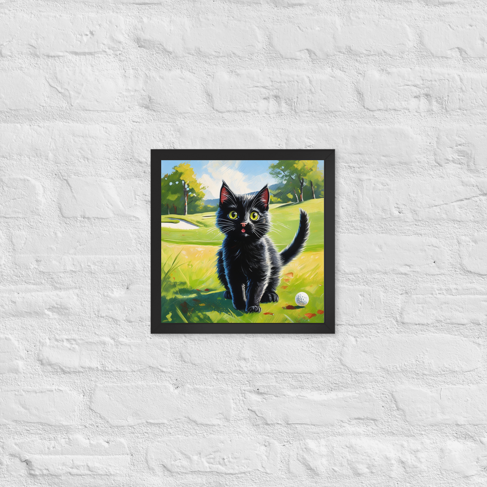 PugMug Custom Black Companion Cat Framed Print