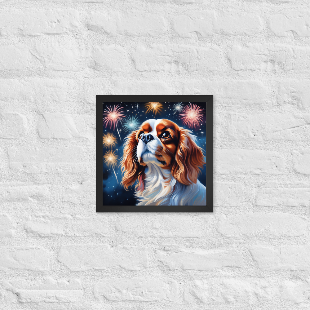 PugMug Custom Cavalier King Charles Spaniel Framed Print