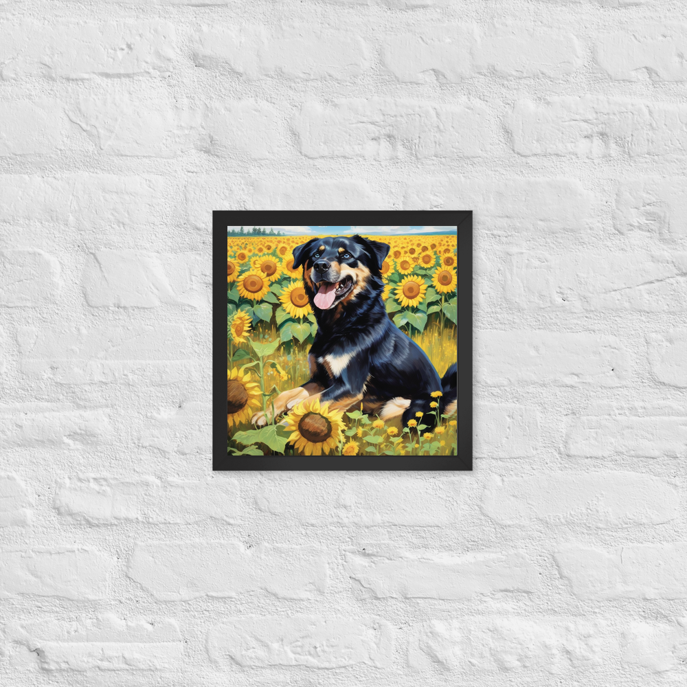 PugMug Custom Blue Framed Print