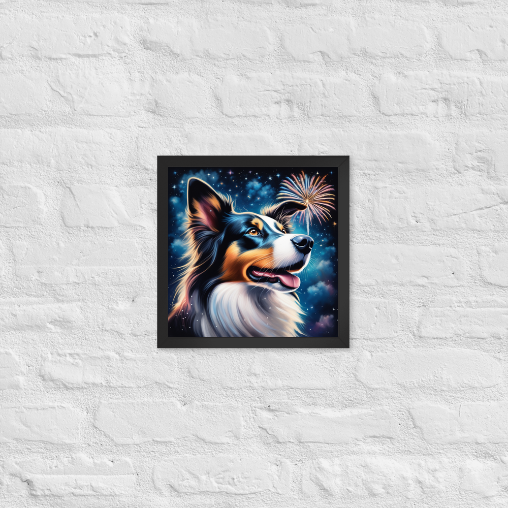 PugMug Custom Border Collie Framed Print