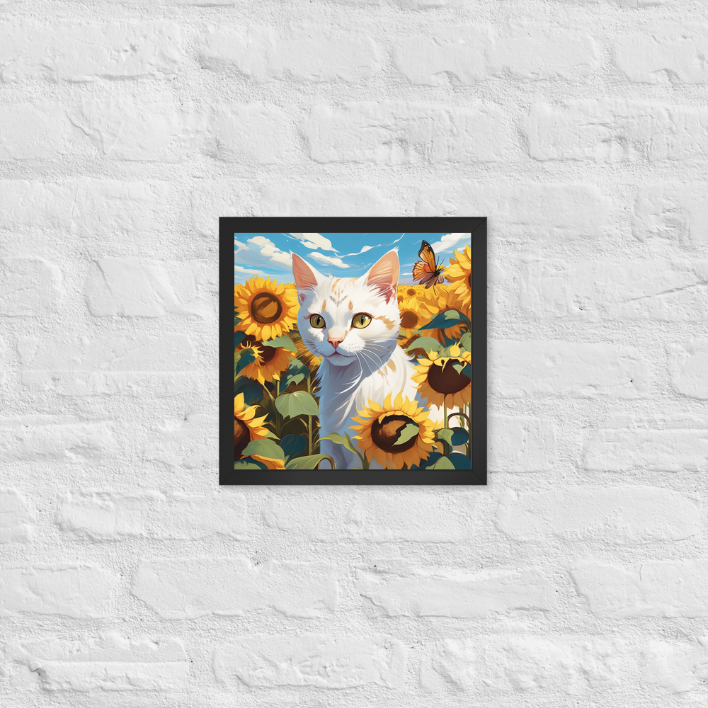 PugMug Custom White Exotic Cat Framed Print