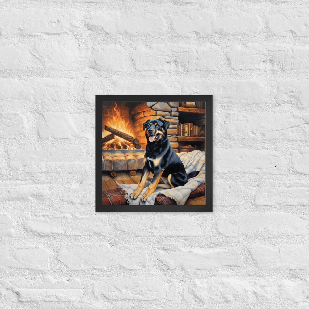 PugMug Custom Blue Framed Print