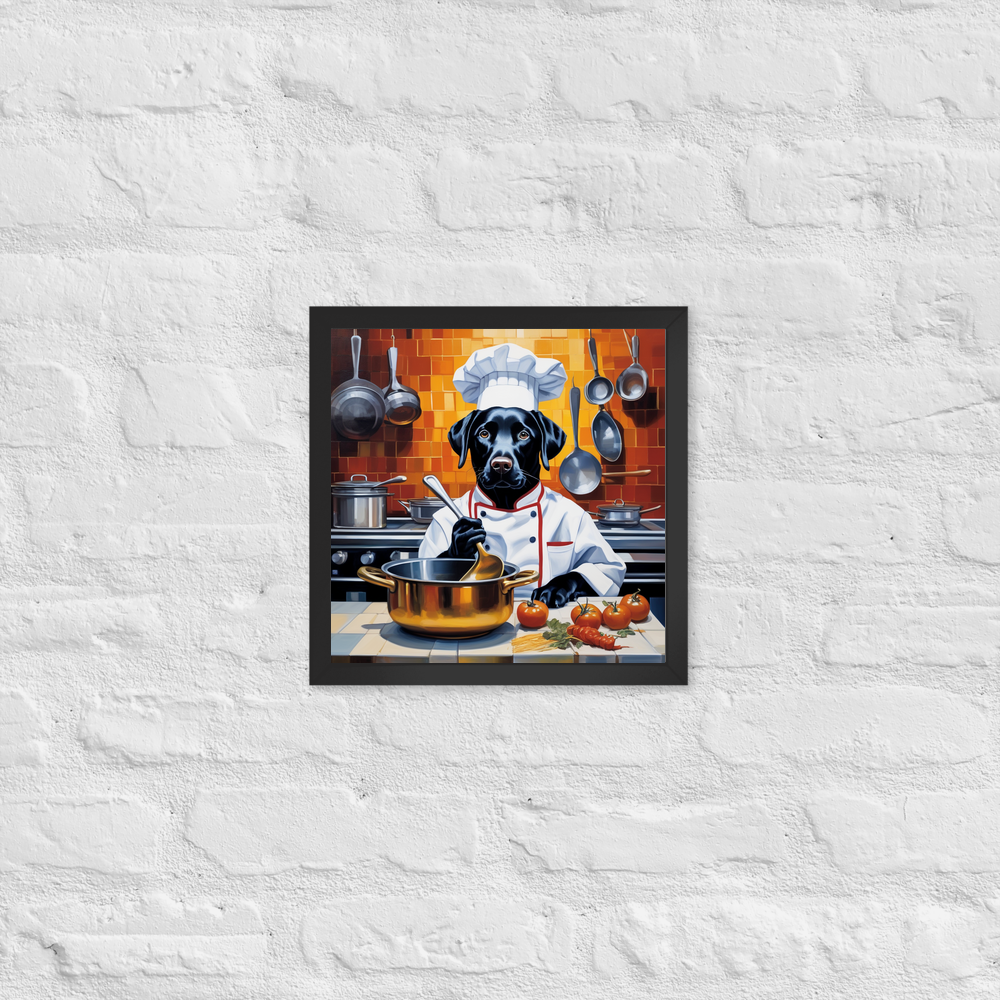 PugMug Custom Black Labrador Retriever Framed Print