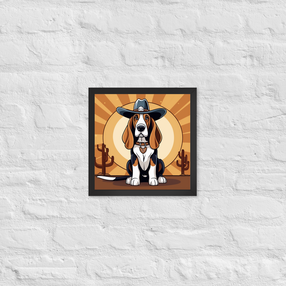 PugMug Custom Basset Hound Framed Print