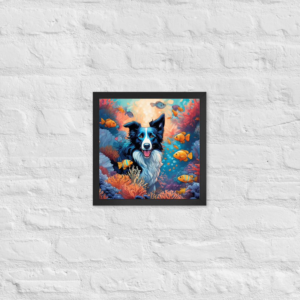 PugMug Custom Border Collie Framed Print