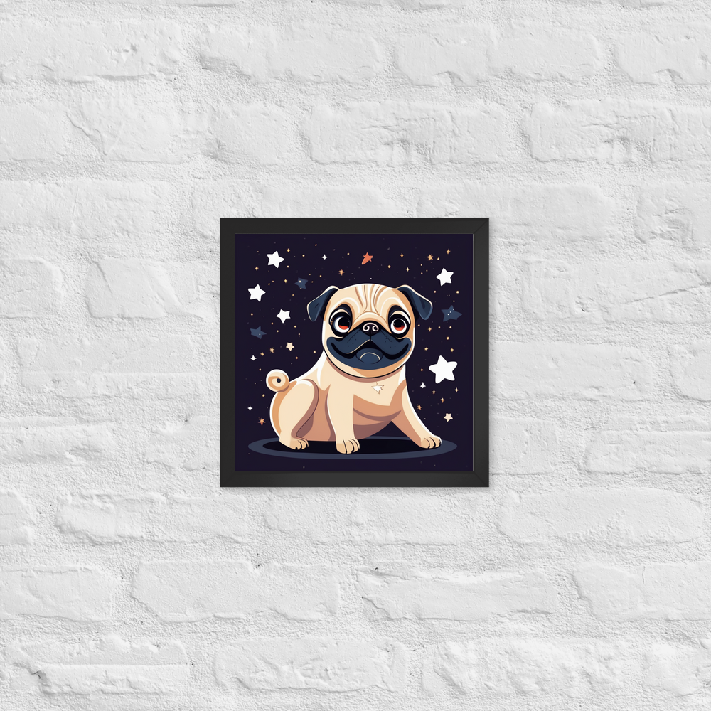 PugMug Custom Pug Framed Print