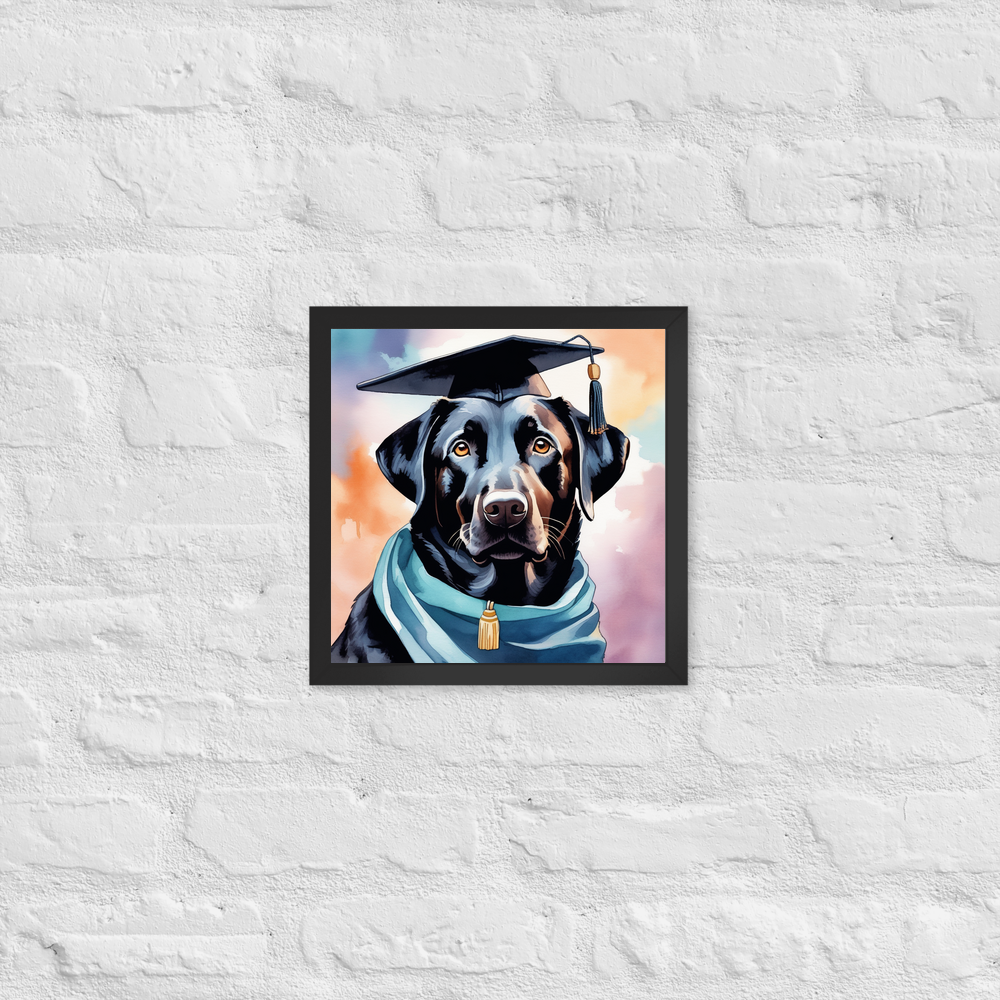 PugMug Custom Black Labrador Retriever Framed Print