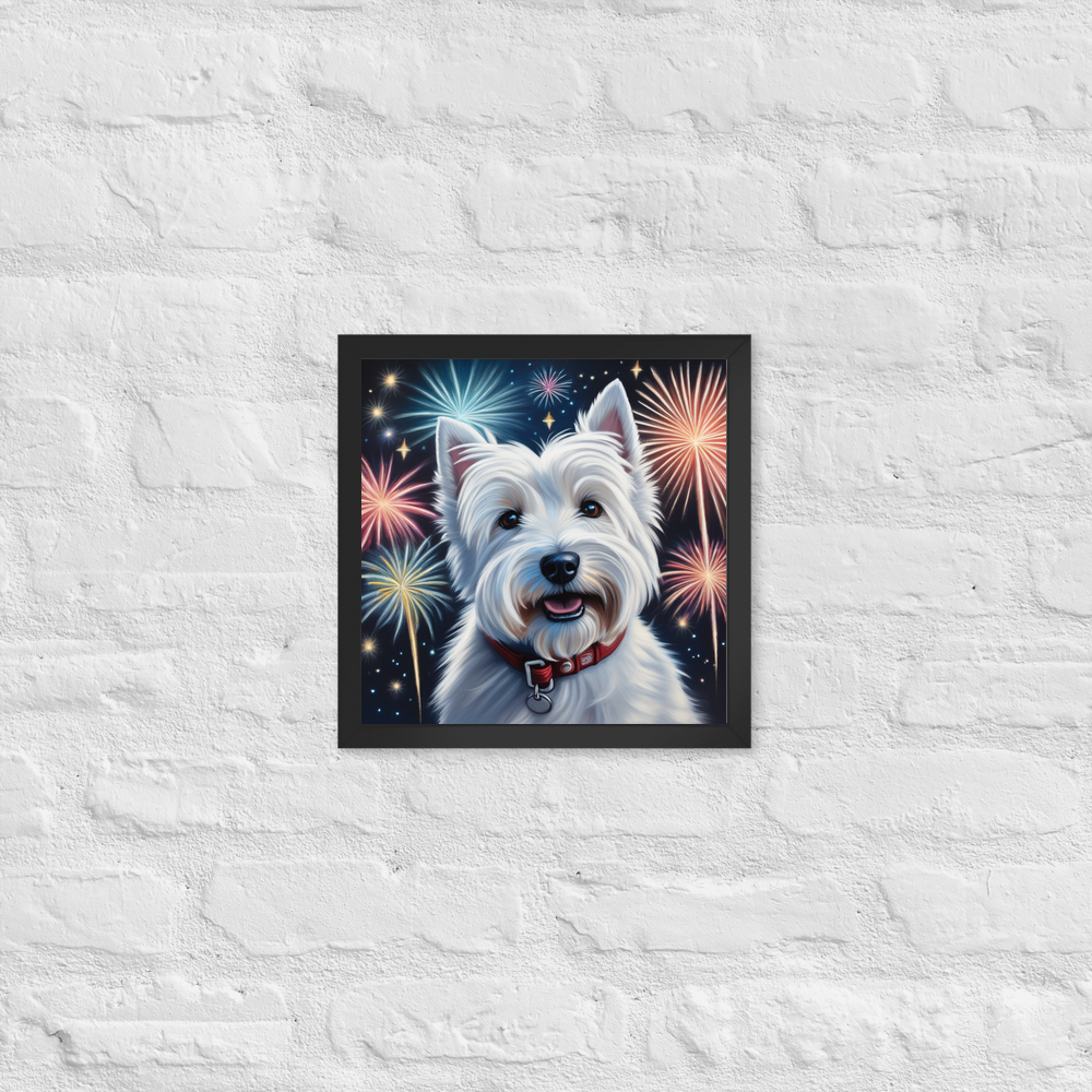 PugMug Custom West Highland White Terrier Framed Print
