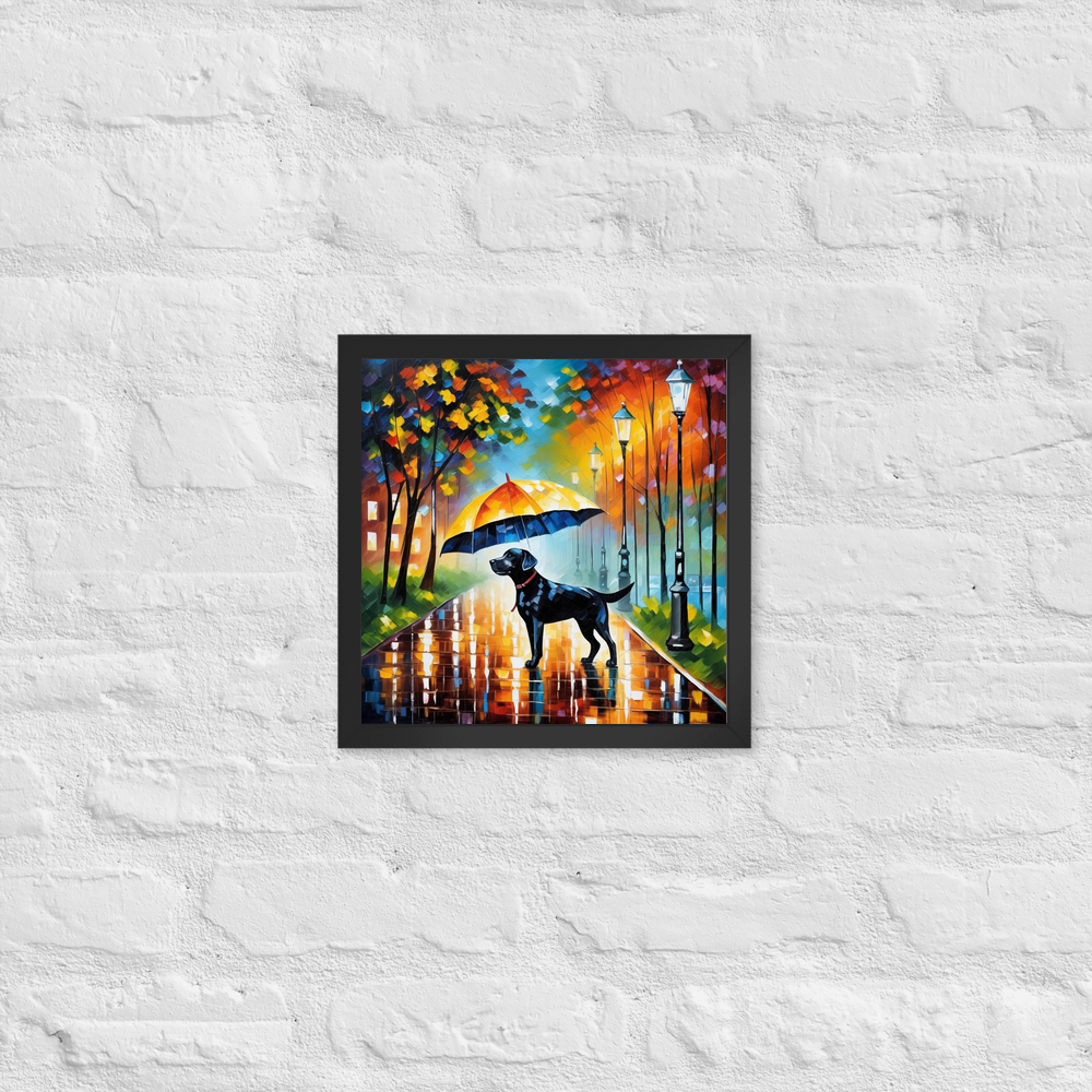 PugMug Custom Black Labrador Retriever Framed Print