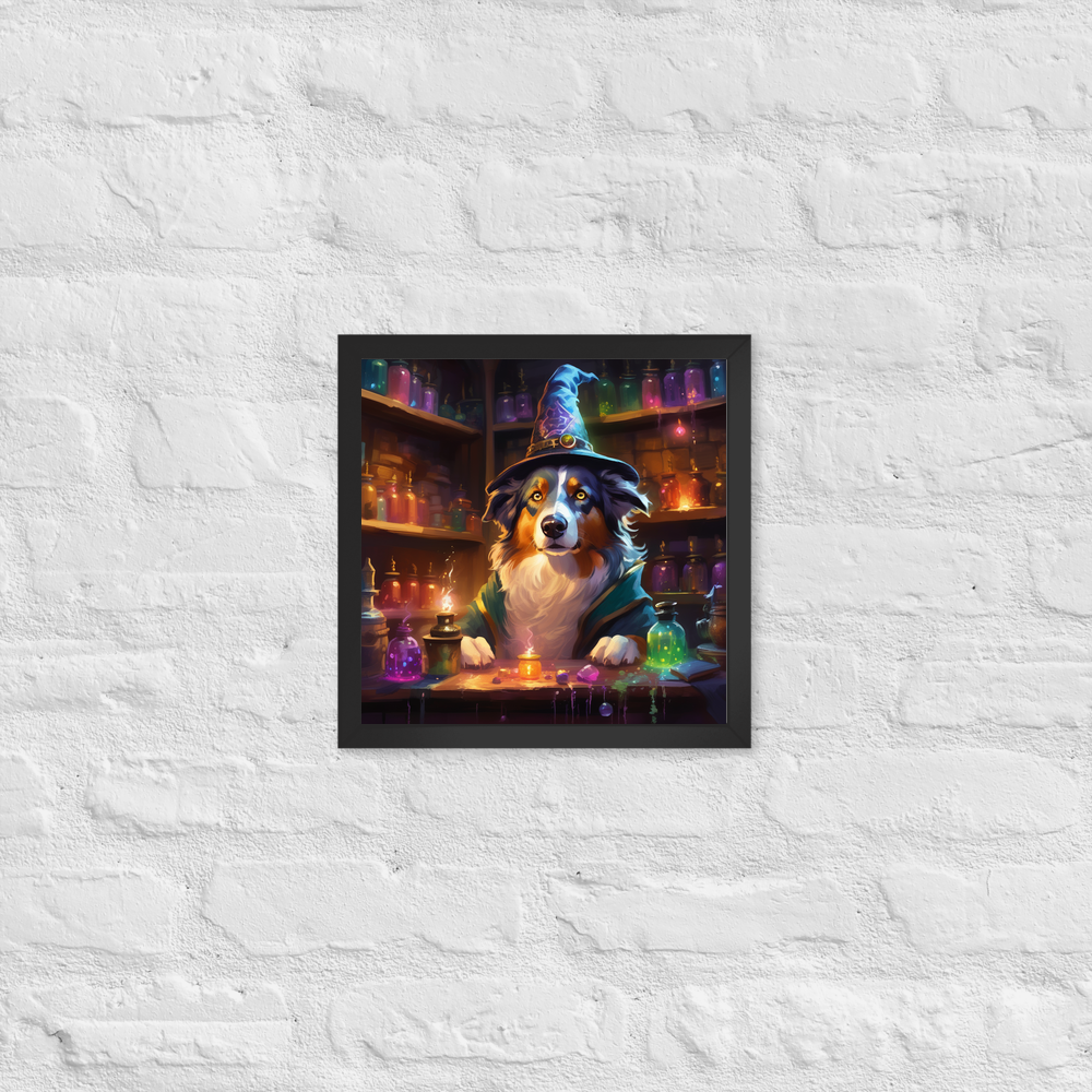 PugMug Custom Australian Shepherd Dog Framed Print