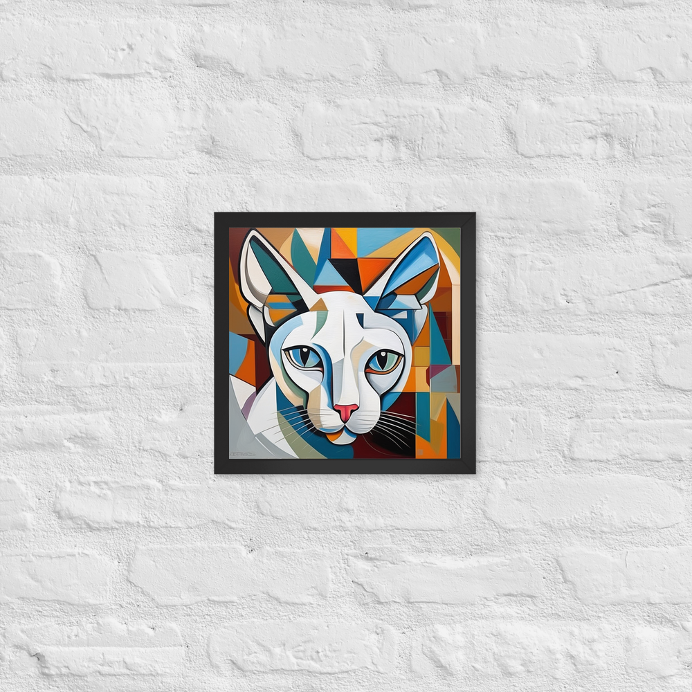 PugMug Custom White Sphynx Cat Framed Print