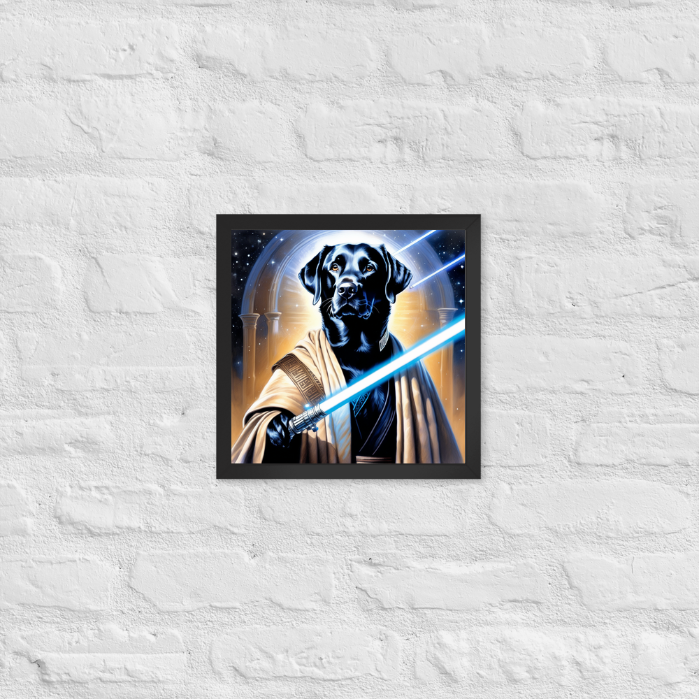 PugMug Custom Black Labrador Retriever Framed Print