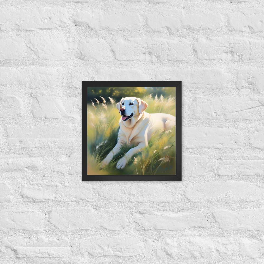 PugMug Custom White Labrador Retriever Framed Print