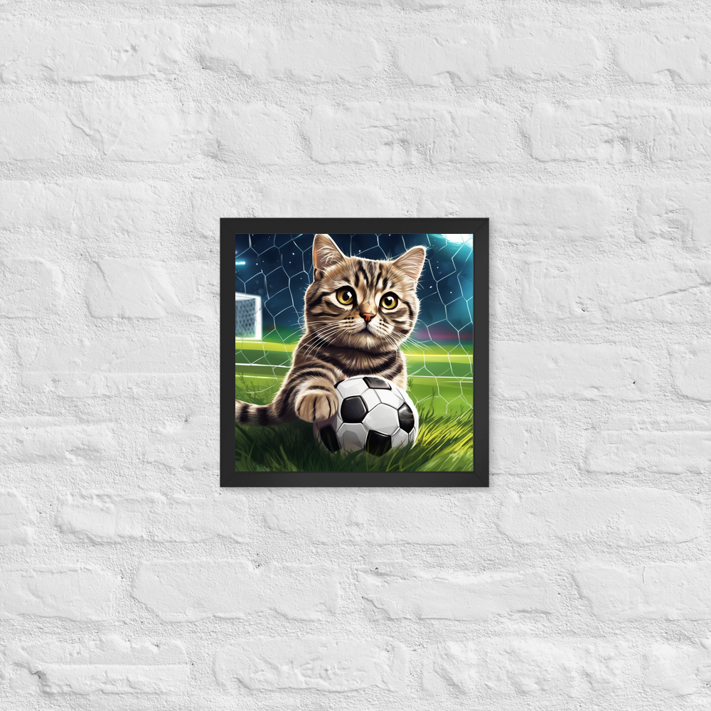 PugMug Custom Tabby Scottish Fold Cat Framed Print