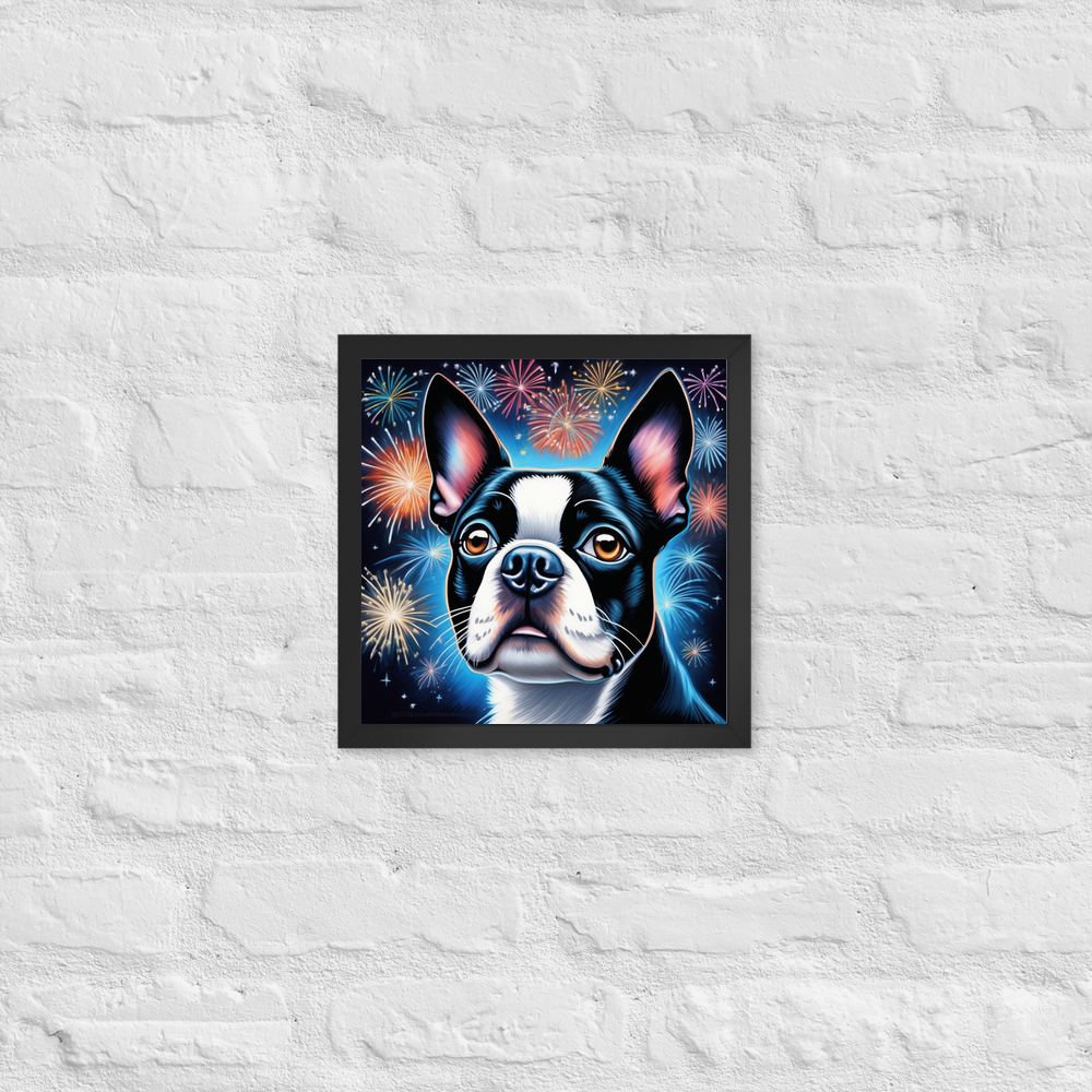 PugMug Custom Boston Terrier Framed Print