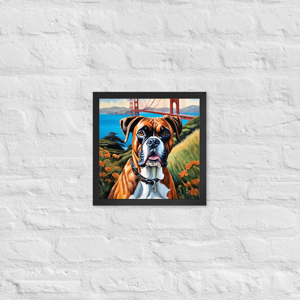 PugMug Custom Boxer Dog Framed Print