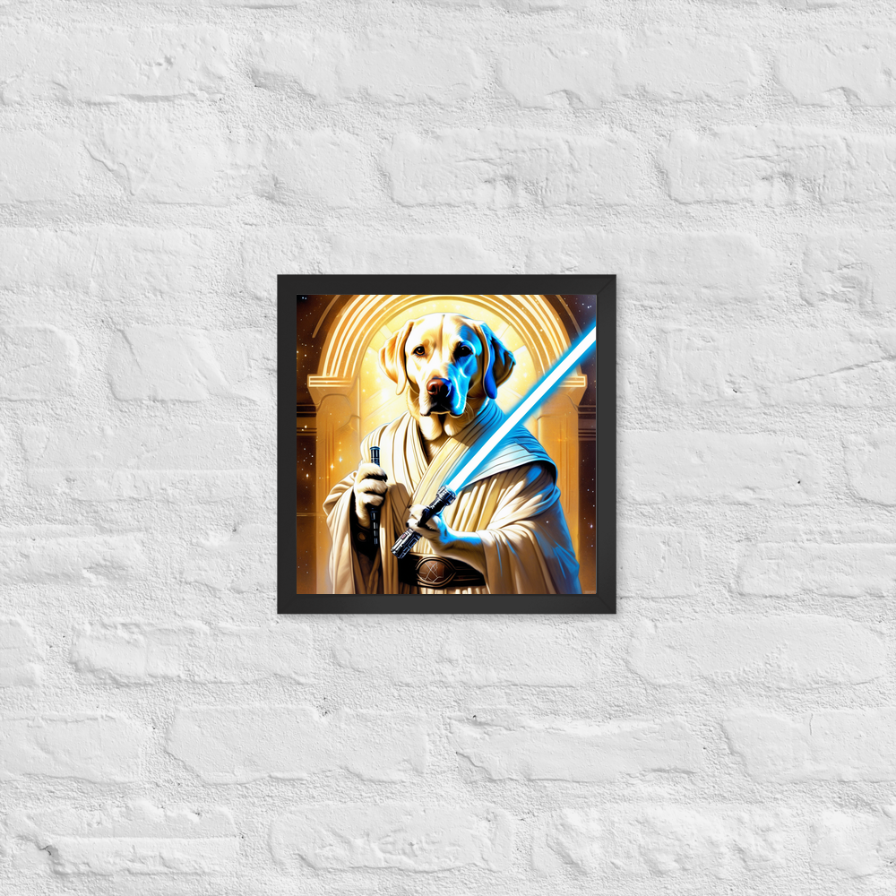 PugMug Custom White Labrador Retriever Framed Print