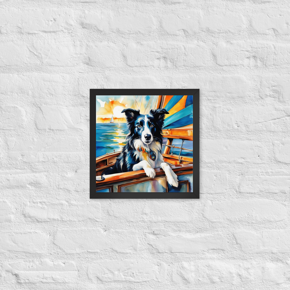 PugMug Custom Border Collie Framed Print