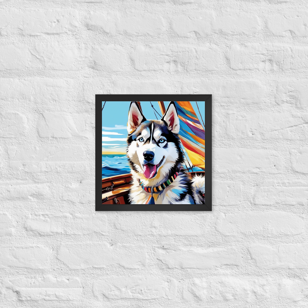 PugMug Custom Siberian Husky Framed Print