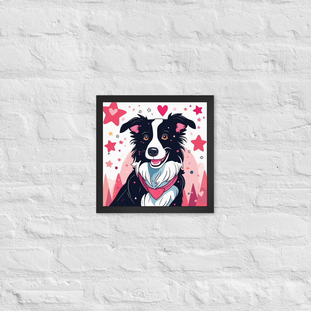PugMug Custom Border Collie Framed Print