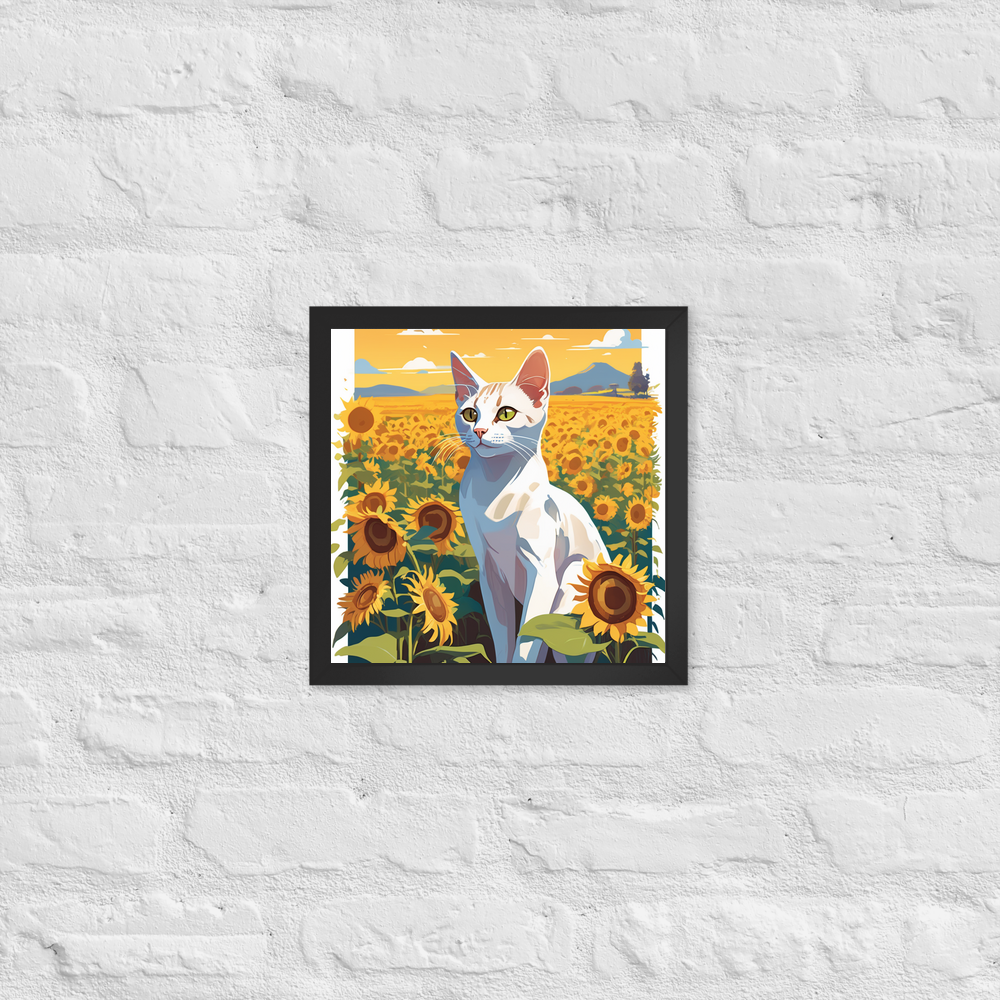 PugMug Custom White Abyssinian Cat Framed Print