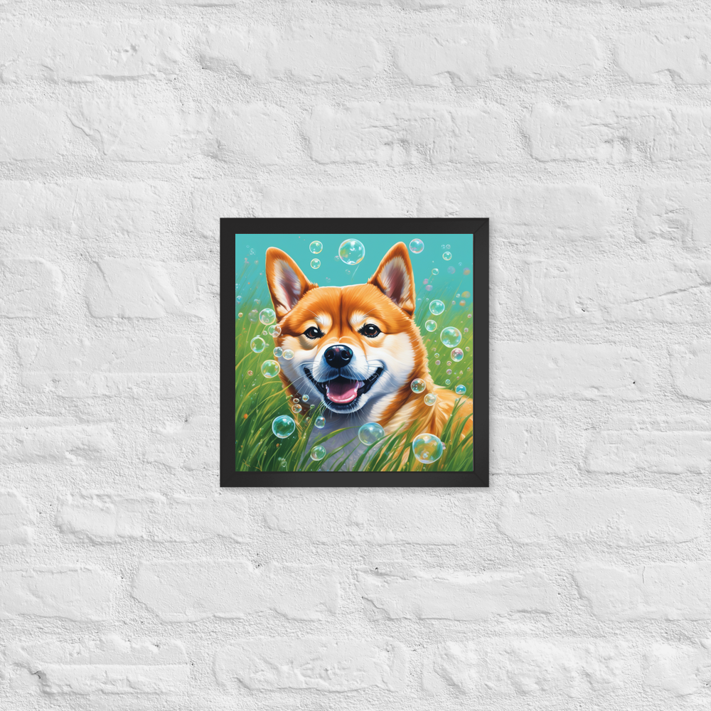 PugMug Custom Shiba Inu Framed Print