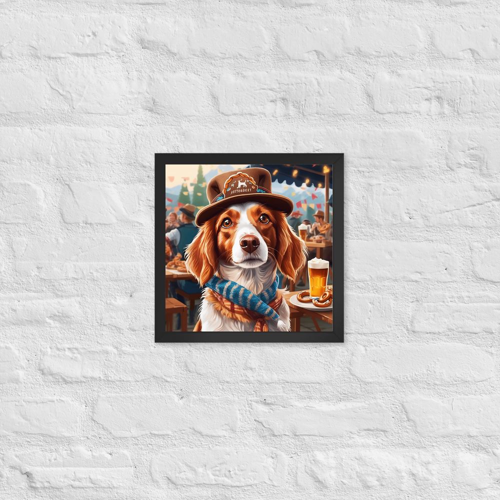 PugMug Custom Brittany Dog Framed Print