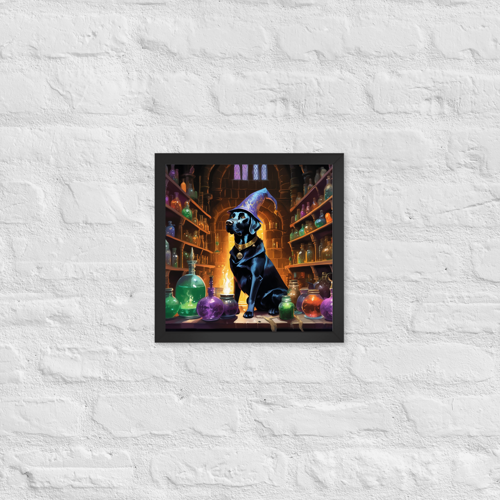 PugMug Custom Black Labrador Retriever Framed Print