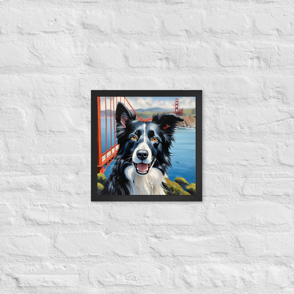PugMug Custom Border Collie Framed Print