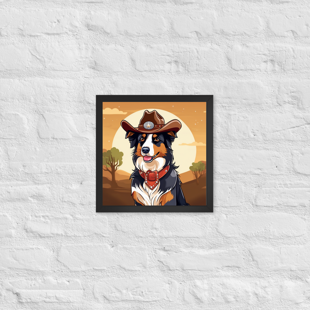 PugMug Custom Australian Shepherd Dog Framed Print
