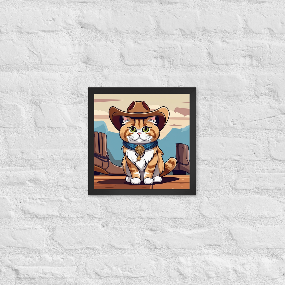 PugMug Custom Tabby Persian Cat Framed Print