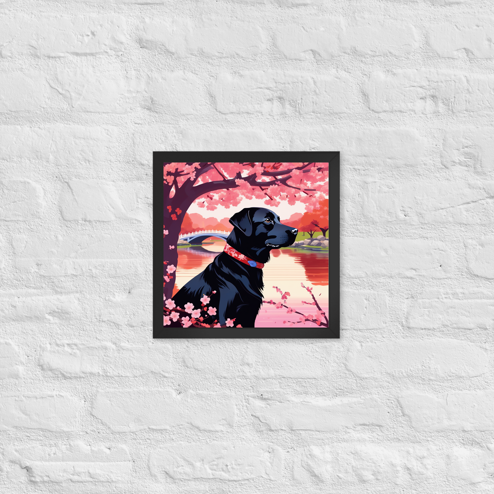 PugMug Custom Black Labrador Retriever Framed Print