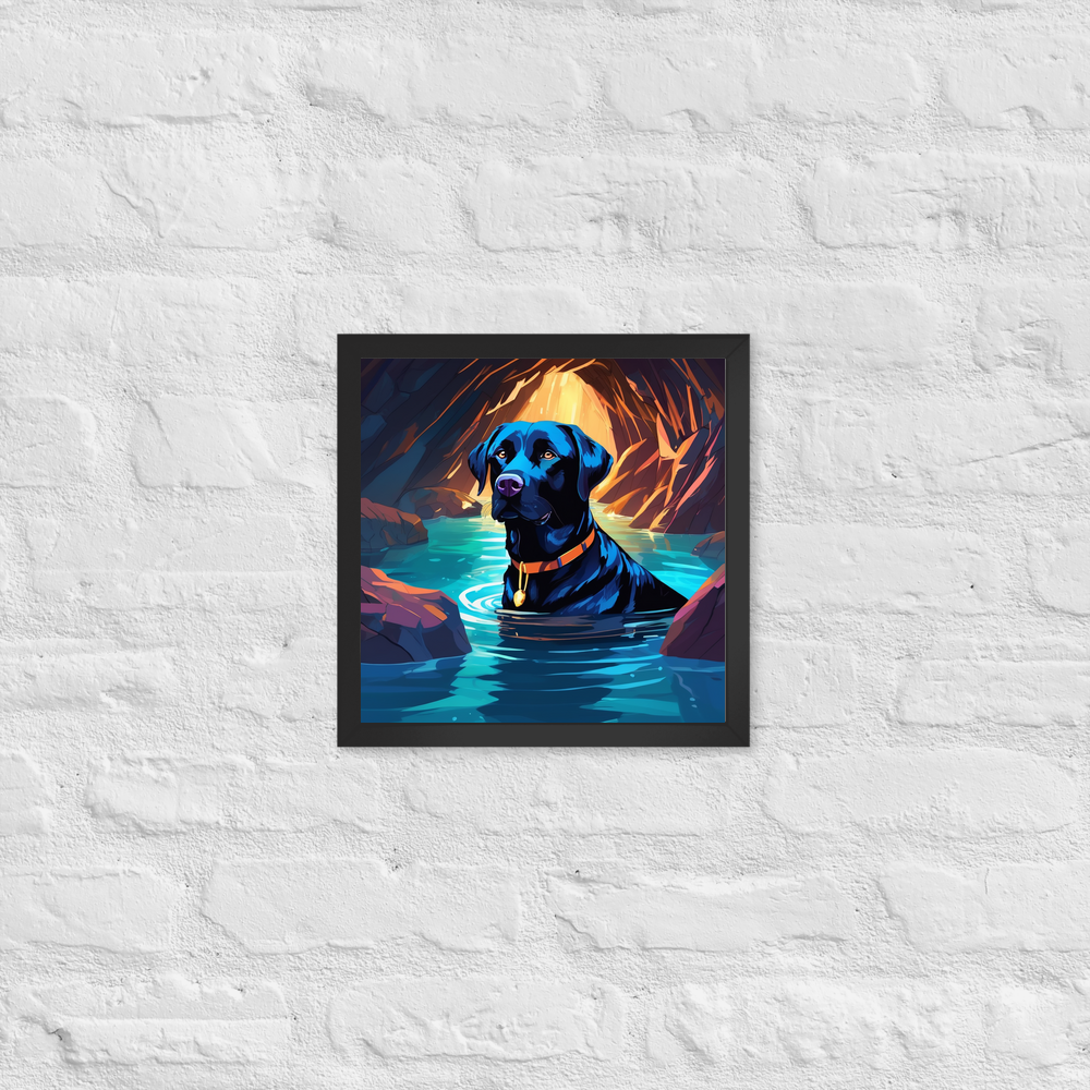 PugMug Custom Black Labrador Retriever Framed Print